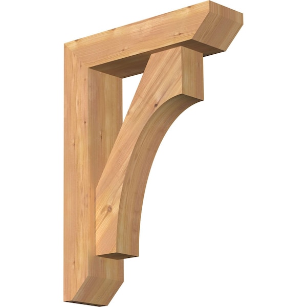 Ekena Millwork Westlake Slat Smooth Bracket w/ Offset Brace, Western Red Cedar, 5 1/2"W x 20"D x 28"H BKT0604X20X28WTL06SWR - main